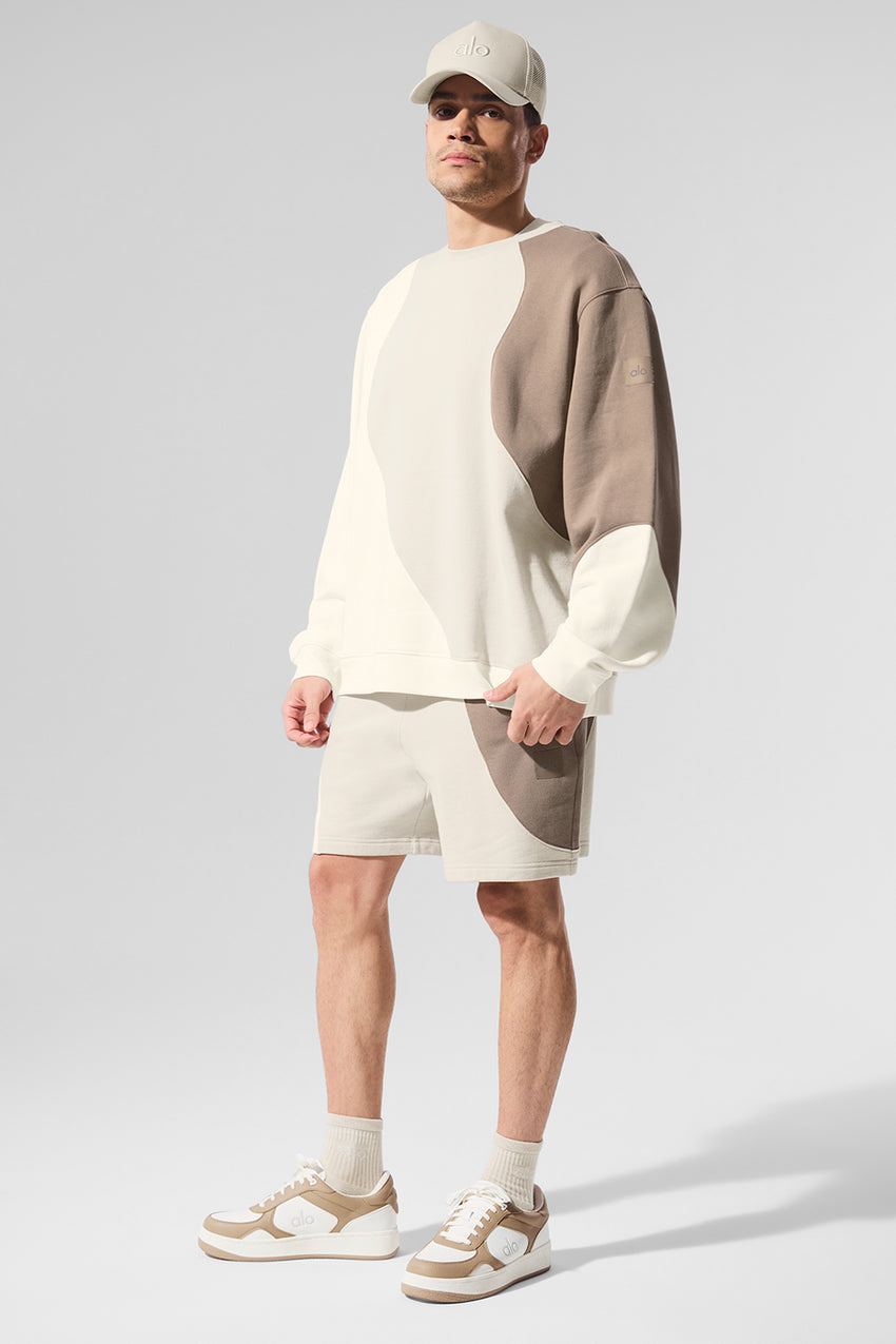 Make Waves Crew Neck Pullover - Athletic Heather Grey Tonal
