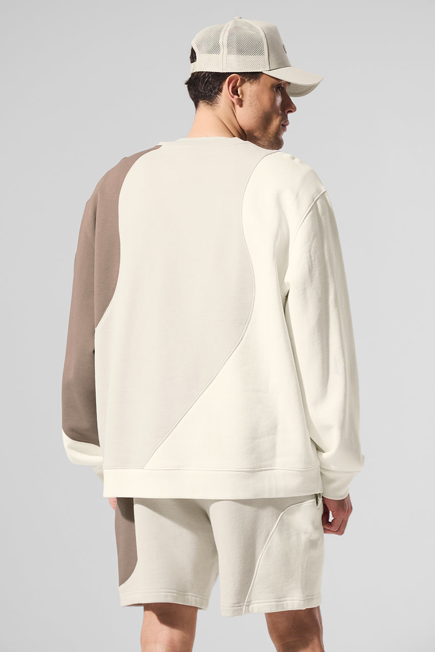 Make Waves Crew Neck Pullover - Athletic Heather Grey Tonal