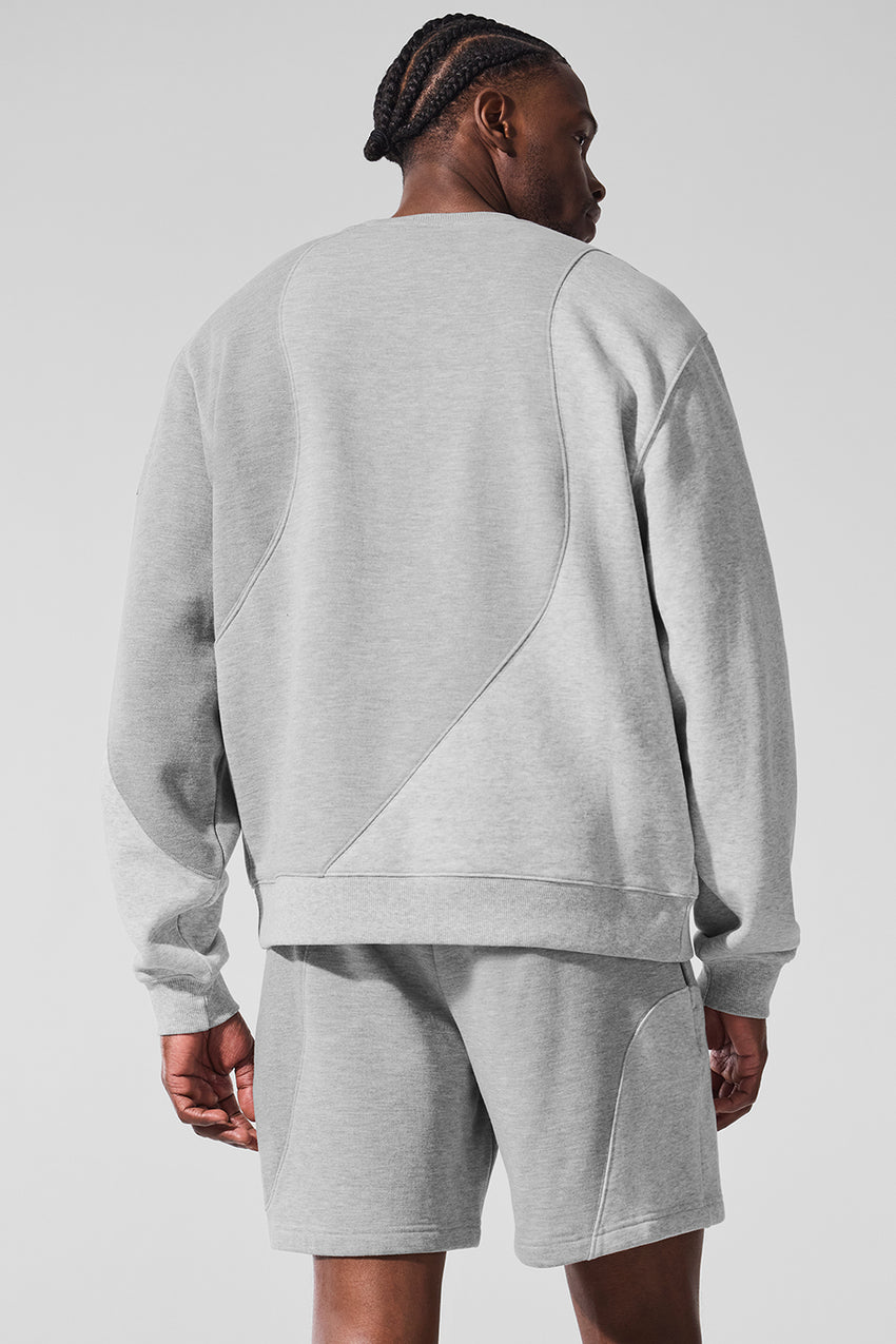 Make Waves Crew Neck Pullover - Athletic Heather Grey Tonal