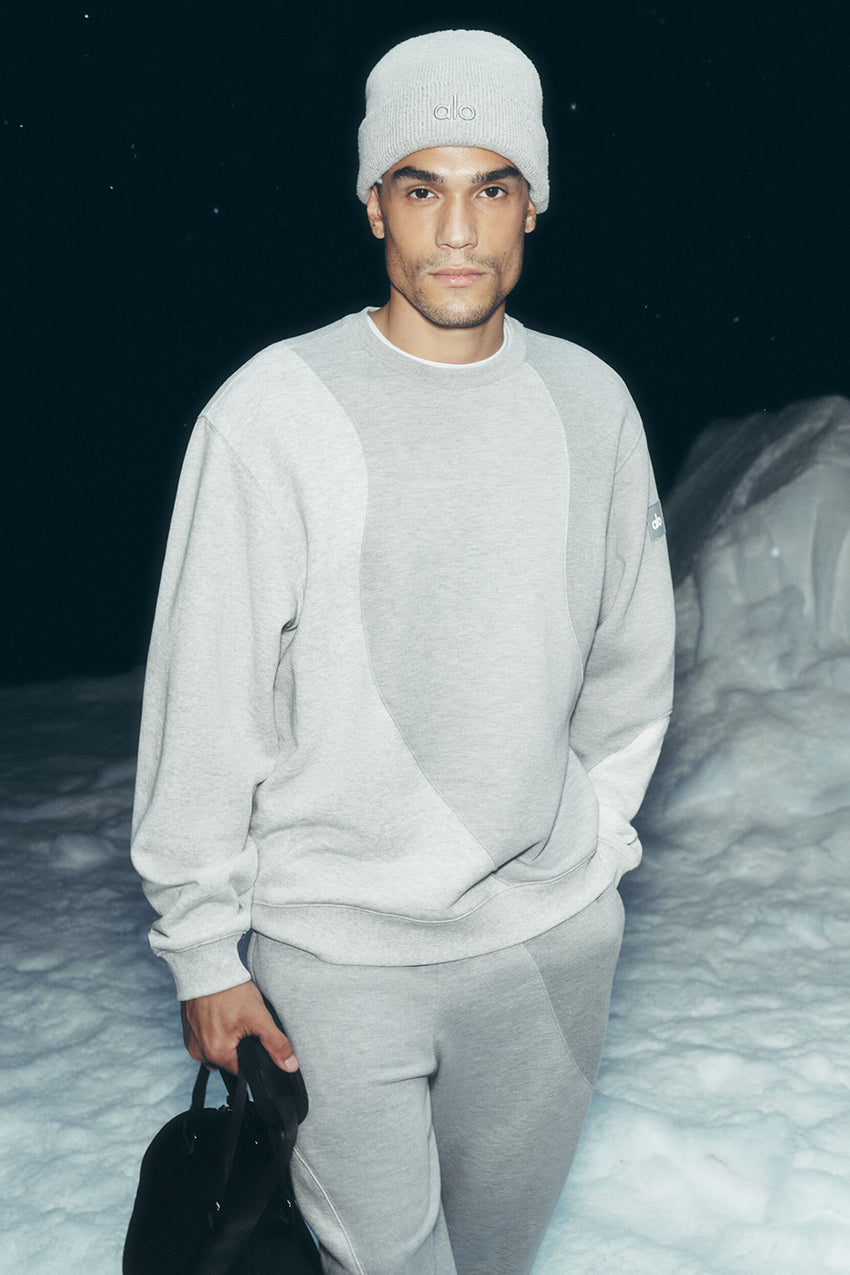 Make Waves Crew Neck Pullover - Athletic Heather Grey Tonal