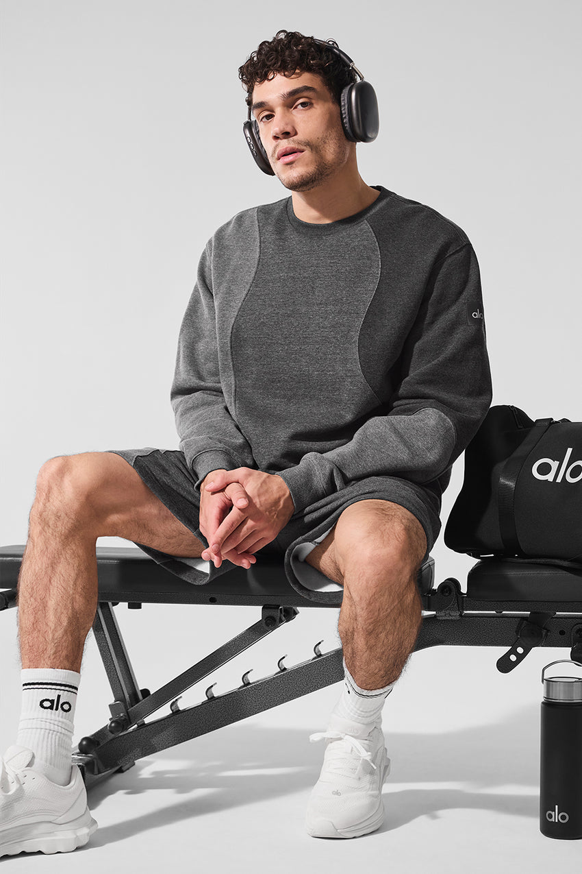 Make Waves Crew Neck Pullover - Athletic Heather Grey Tonal