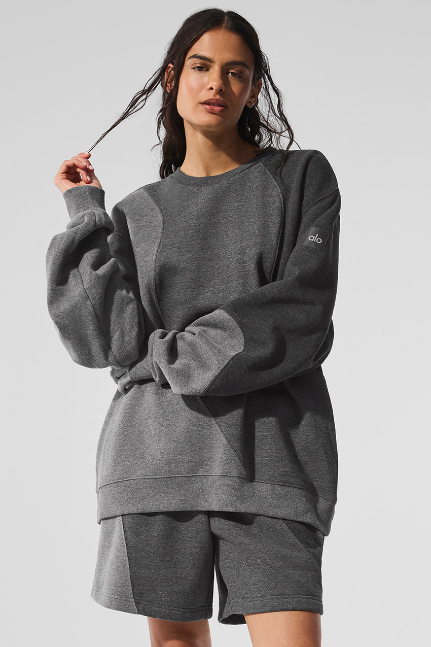 Make Waves Crew Neck Pullover - Ivory/Bone/Gravel