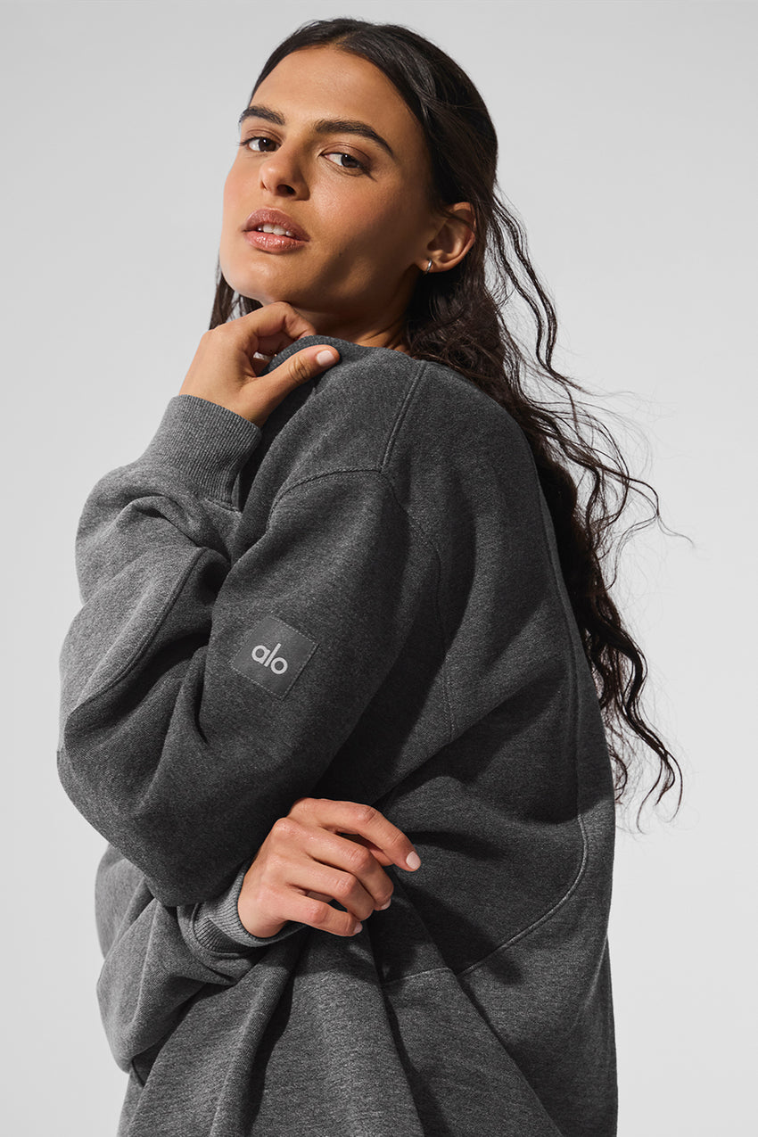 Make Waves Crew Neck Pullover - Ivory/Bone/Gravel