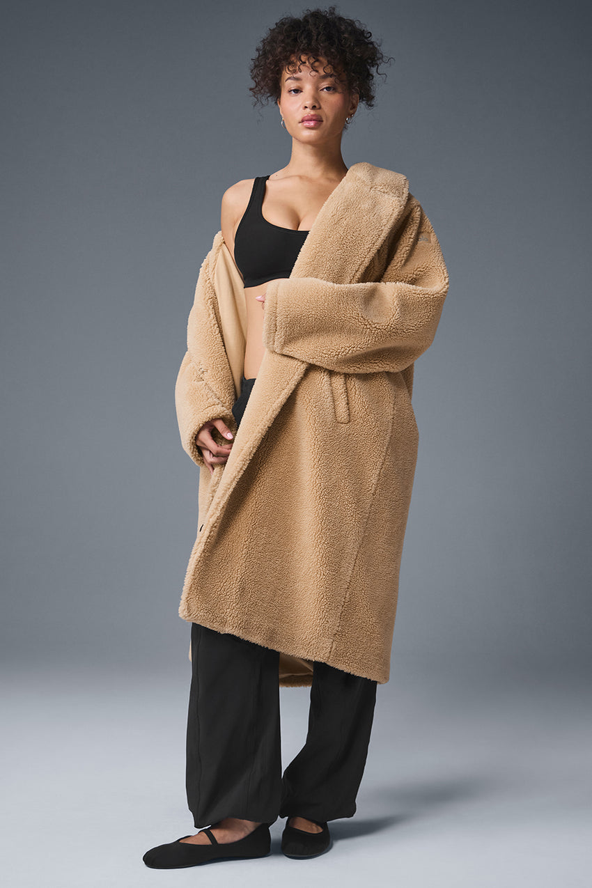 Oversized Sherpa Trench - Black