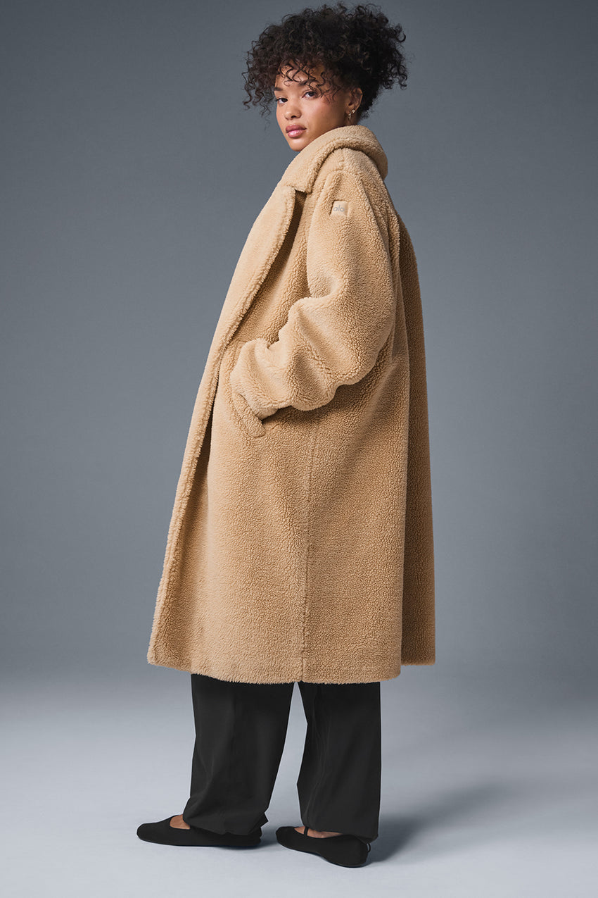 Oversized Sherpa Trench - Black