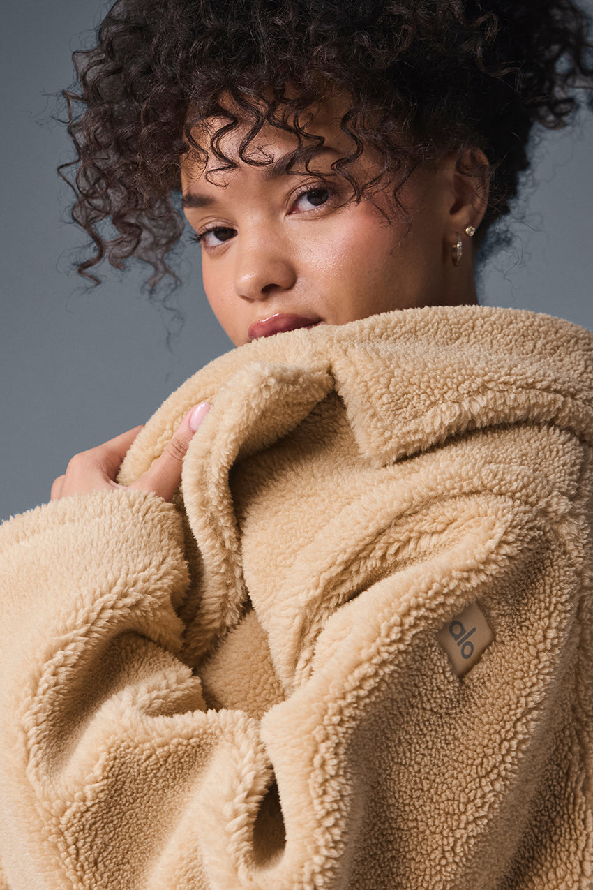 Oversized Sherpa Trench - Black