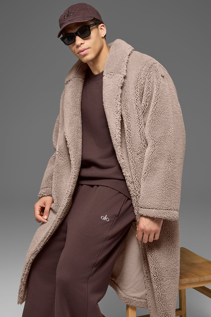 Oversized Sherpa Trench - Black