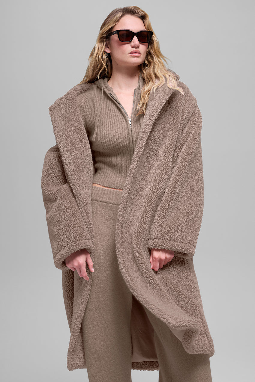 Oversized Sherpa Trench - Black