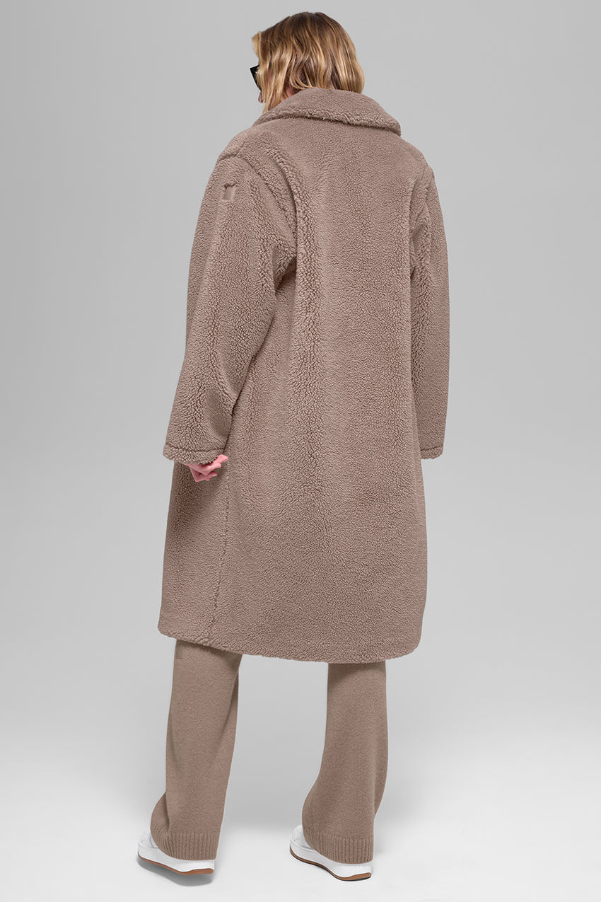 Oversized Sherpa Trench - Black