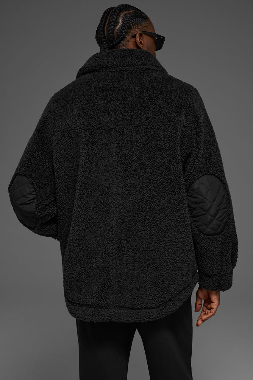 Sherpa Edge Shacket - Black