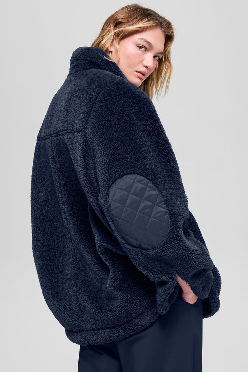 Sherpa Edge Shacket - Black