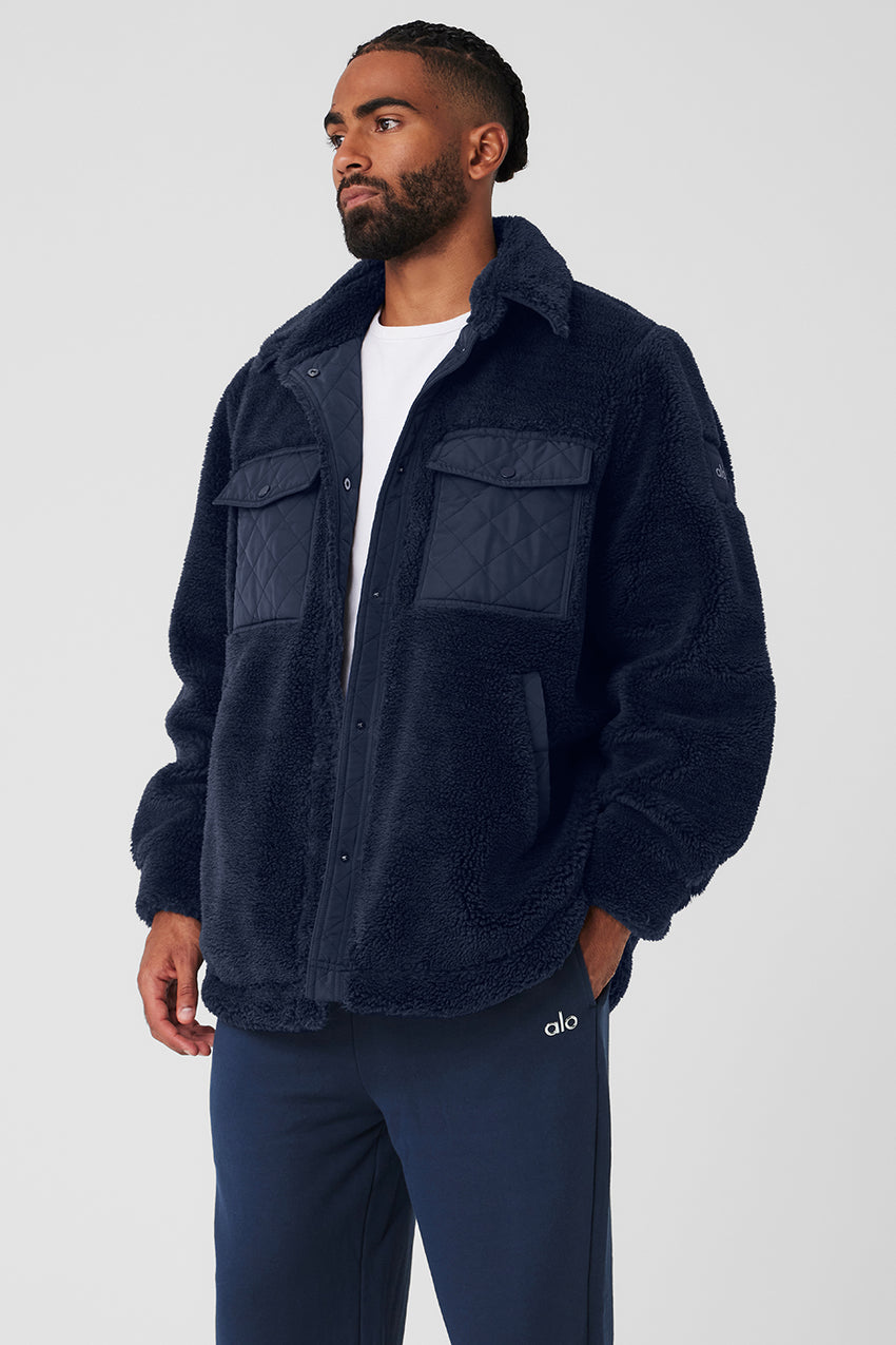 Sherpa Edge Shacket - Black