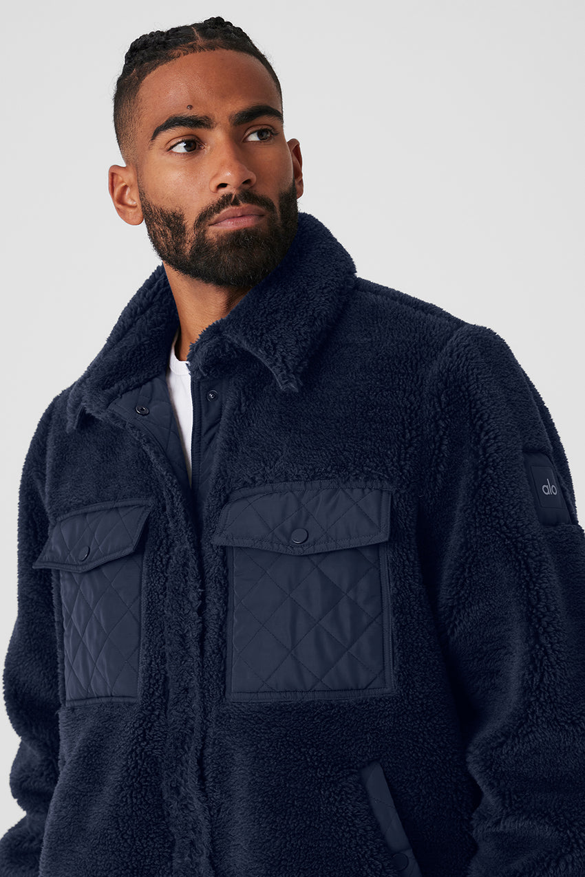 Sherpa Edge Shacket - Black