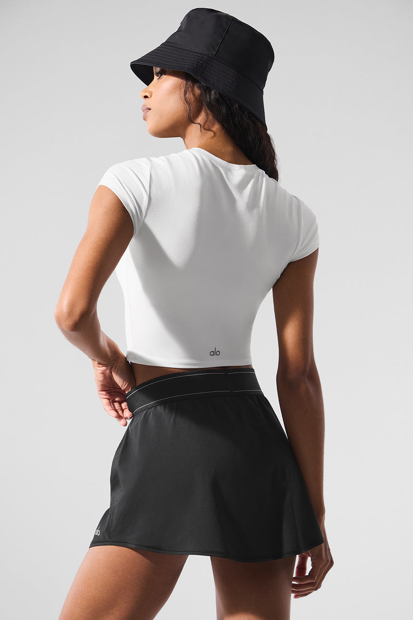 Alosoft Crop Finesse Short Sleeve - Black