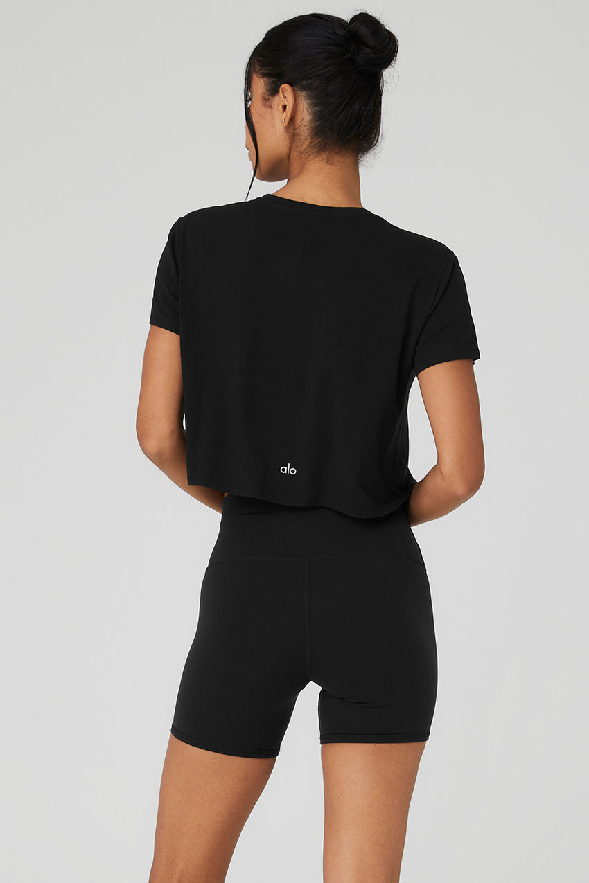 Cropped All Day Short Sleeve - White