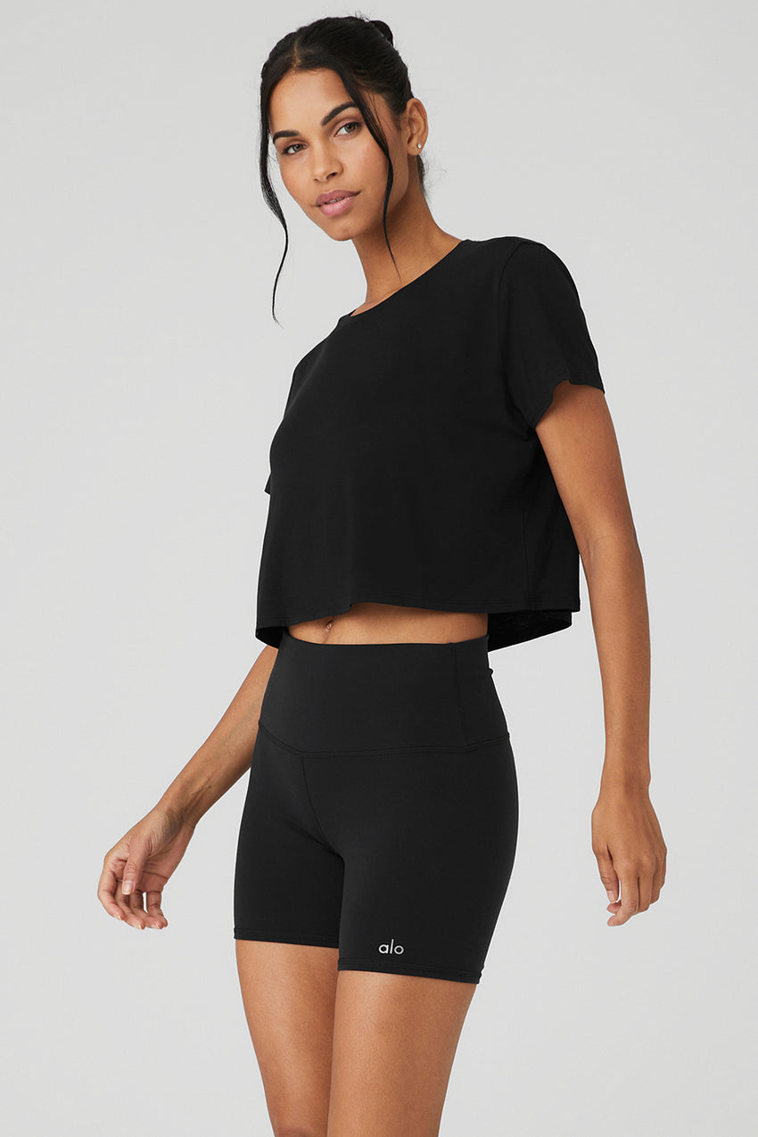 Cropped All Day Short Sleeve - White