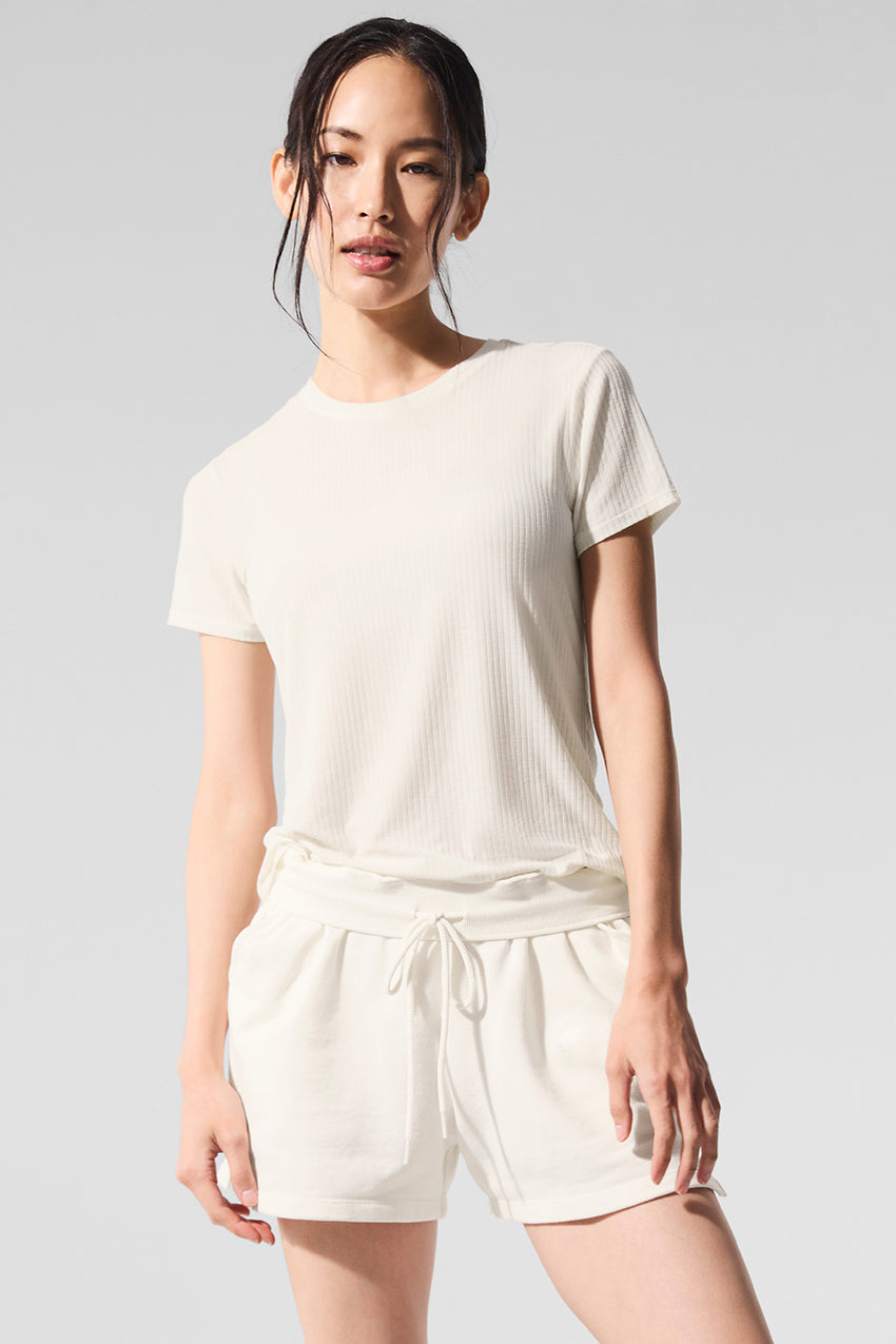 Ribbed Sea Coast Tee - Ivory