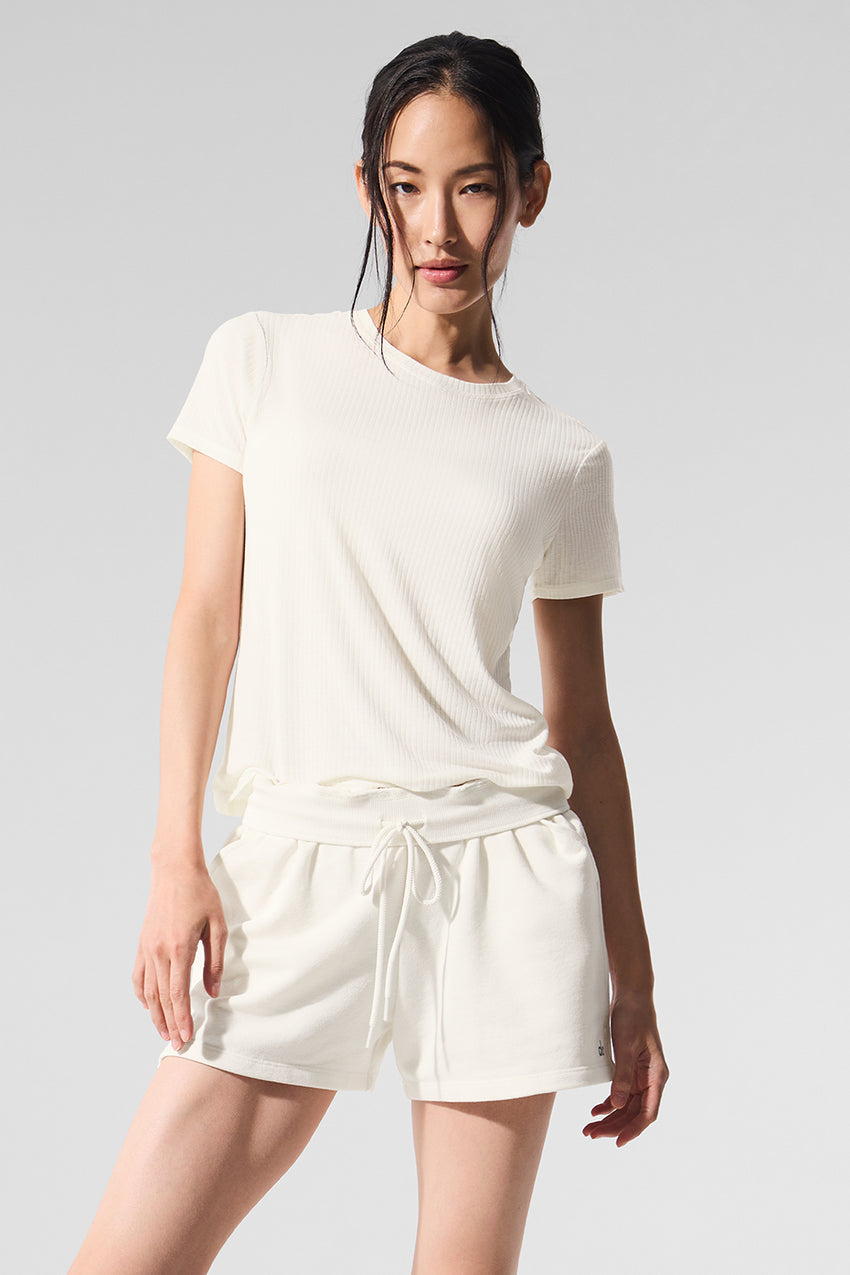 Ribbed Sea Coast Tee - Ivory