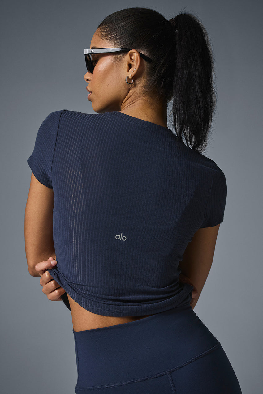 Ribbed Sea Coast Tee - Ivory