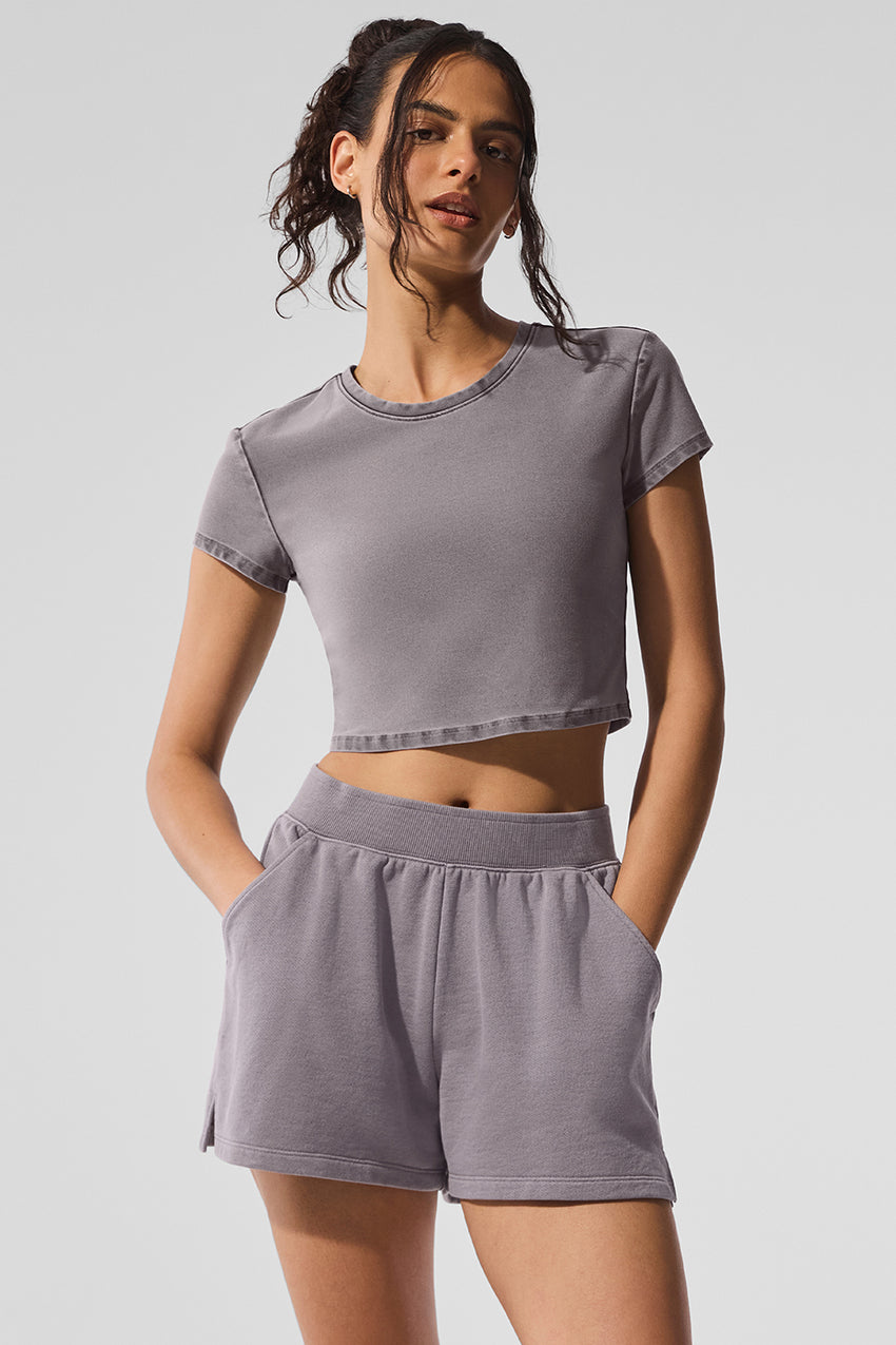 Alosoft Crop Finesse Short Sleeve - Black