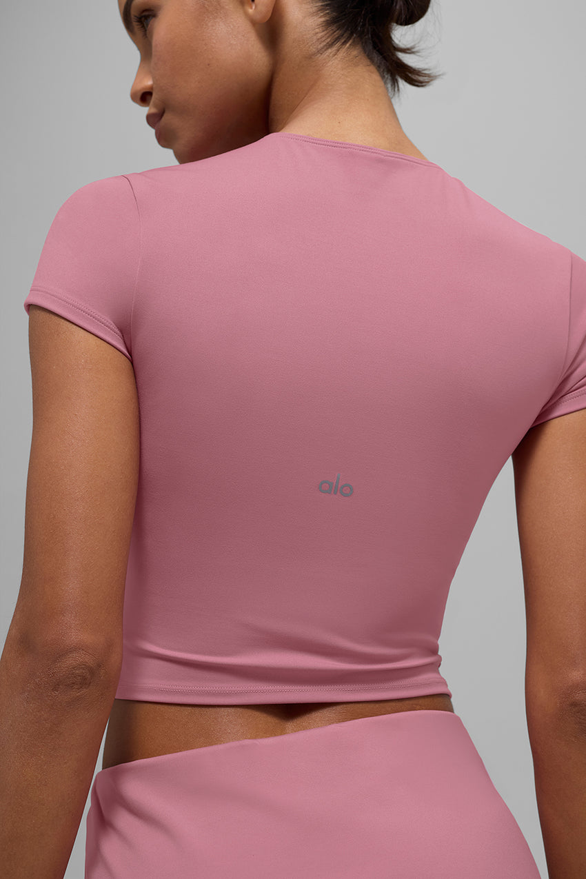 ALO Softsculpt Precision Short Sleeve Top - Black
