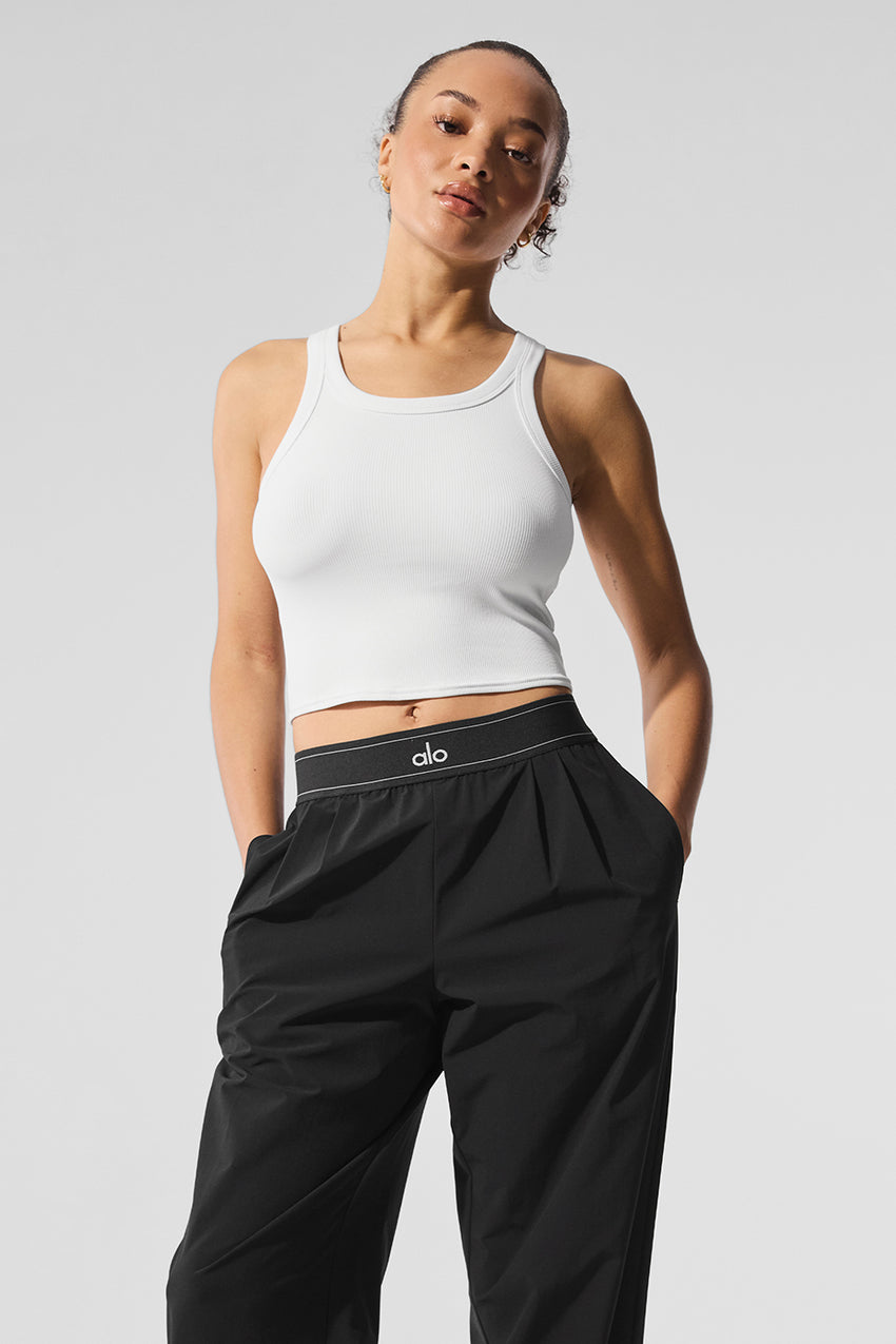 Goddess Ribbed Go-To Tank - Espresso