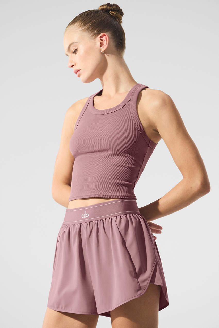 Goddess Ribbed Go-To Tank - Espresso