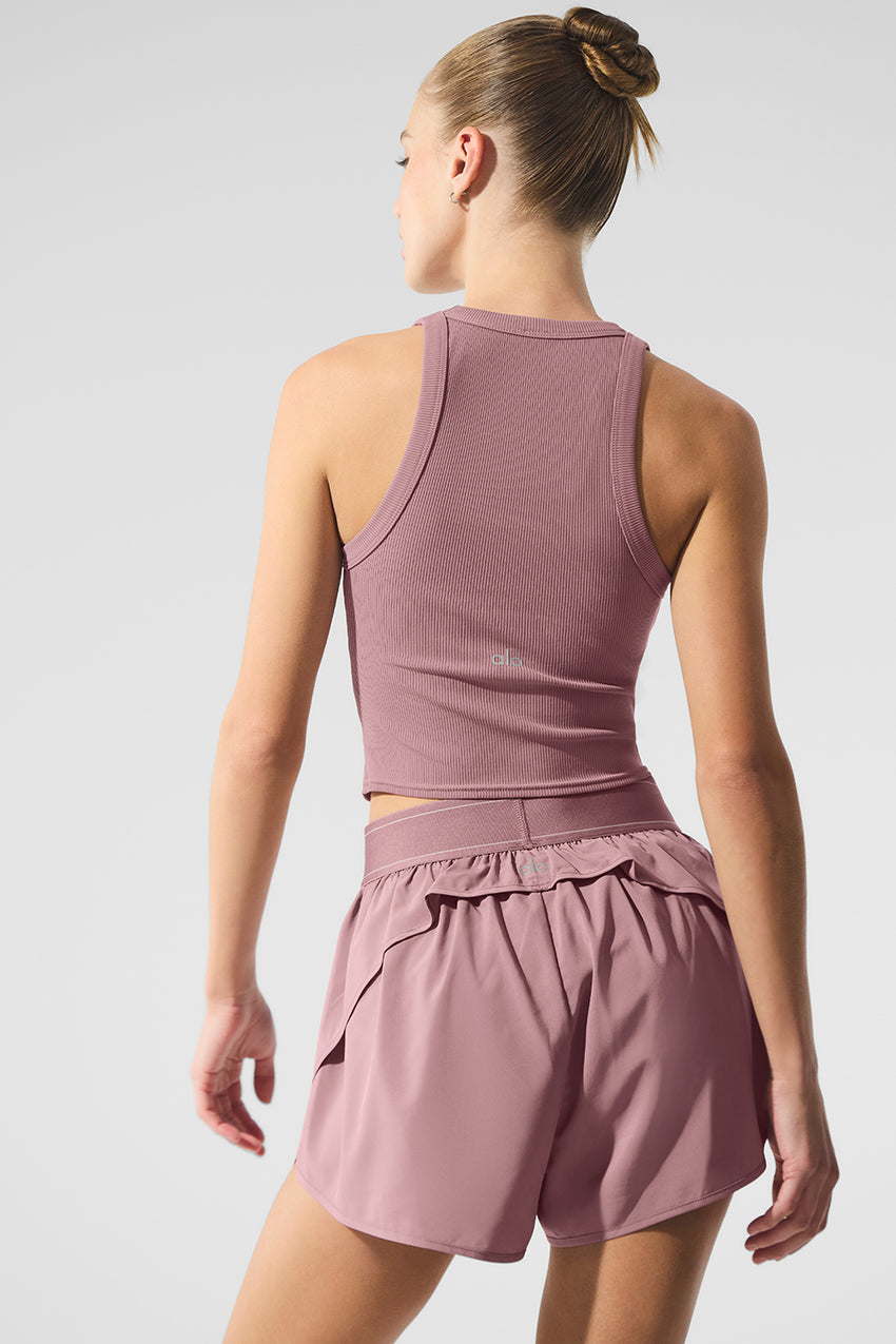 Goddess Ribbed Go-To Tank - Espresso