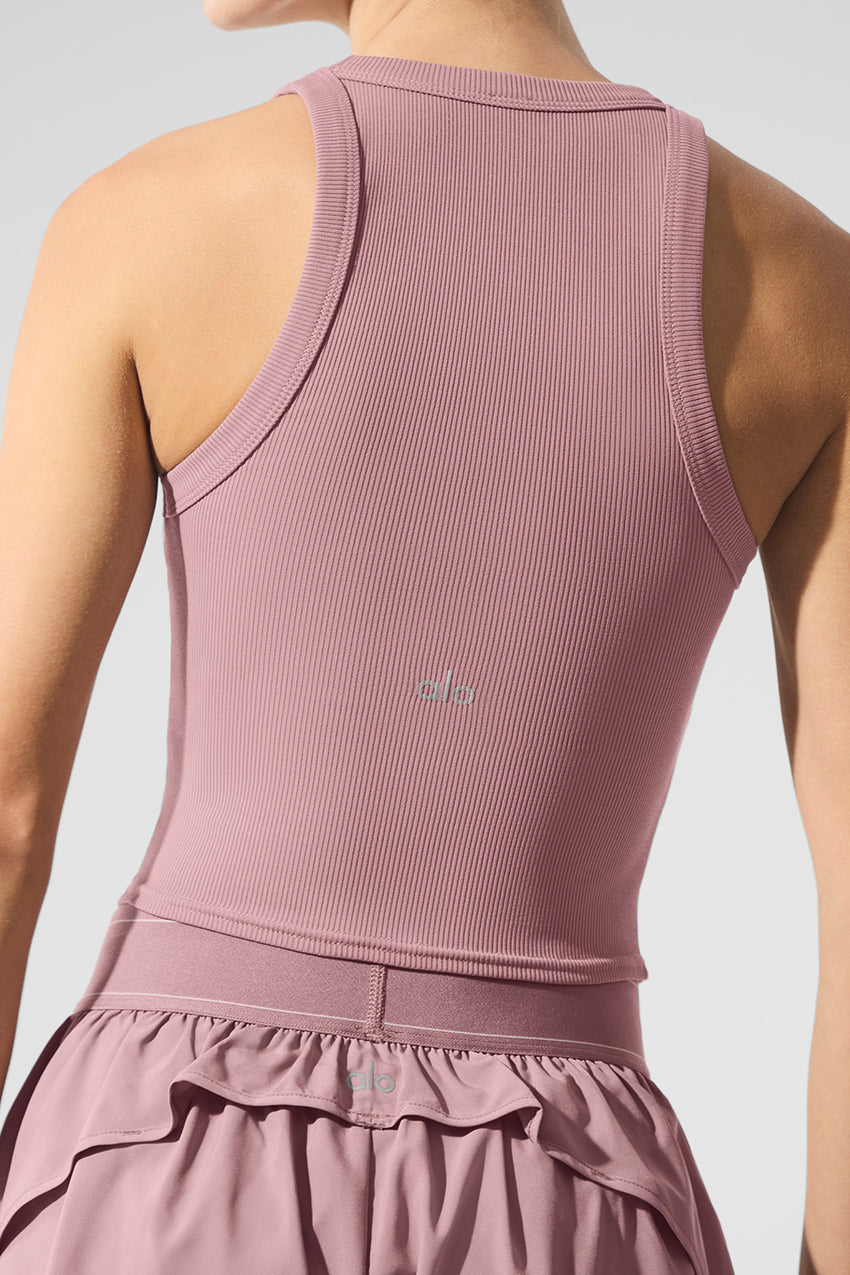 Goddess Ribbed Go-To Tank - Espresso