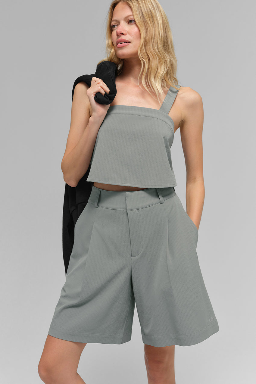 Cropped Dreamscape Tank - Black