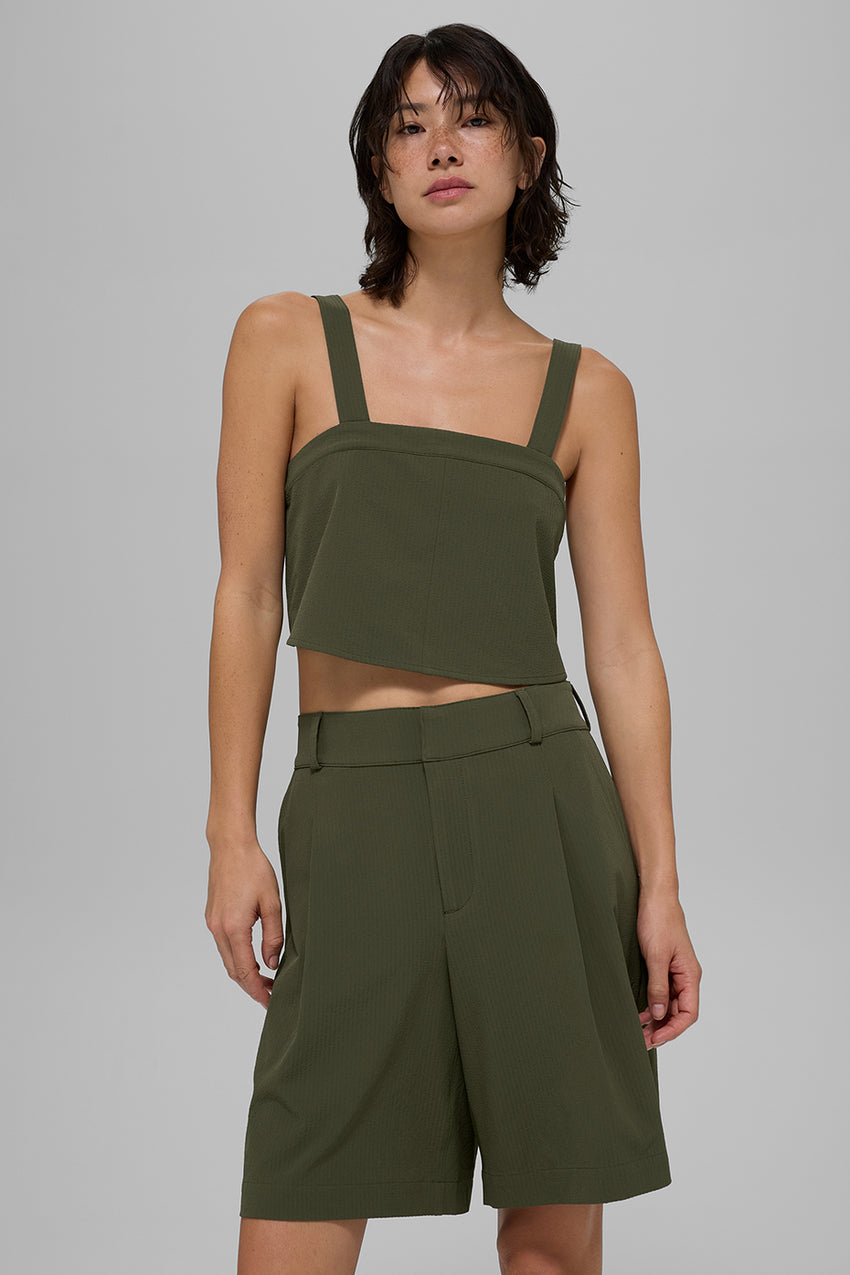 Cropped Dreamscape Tank - Black
