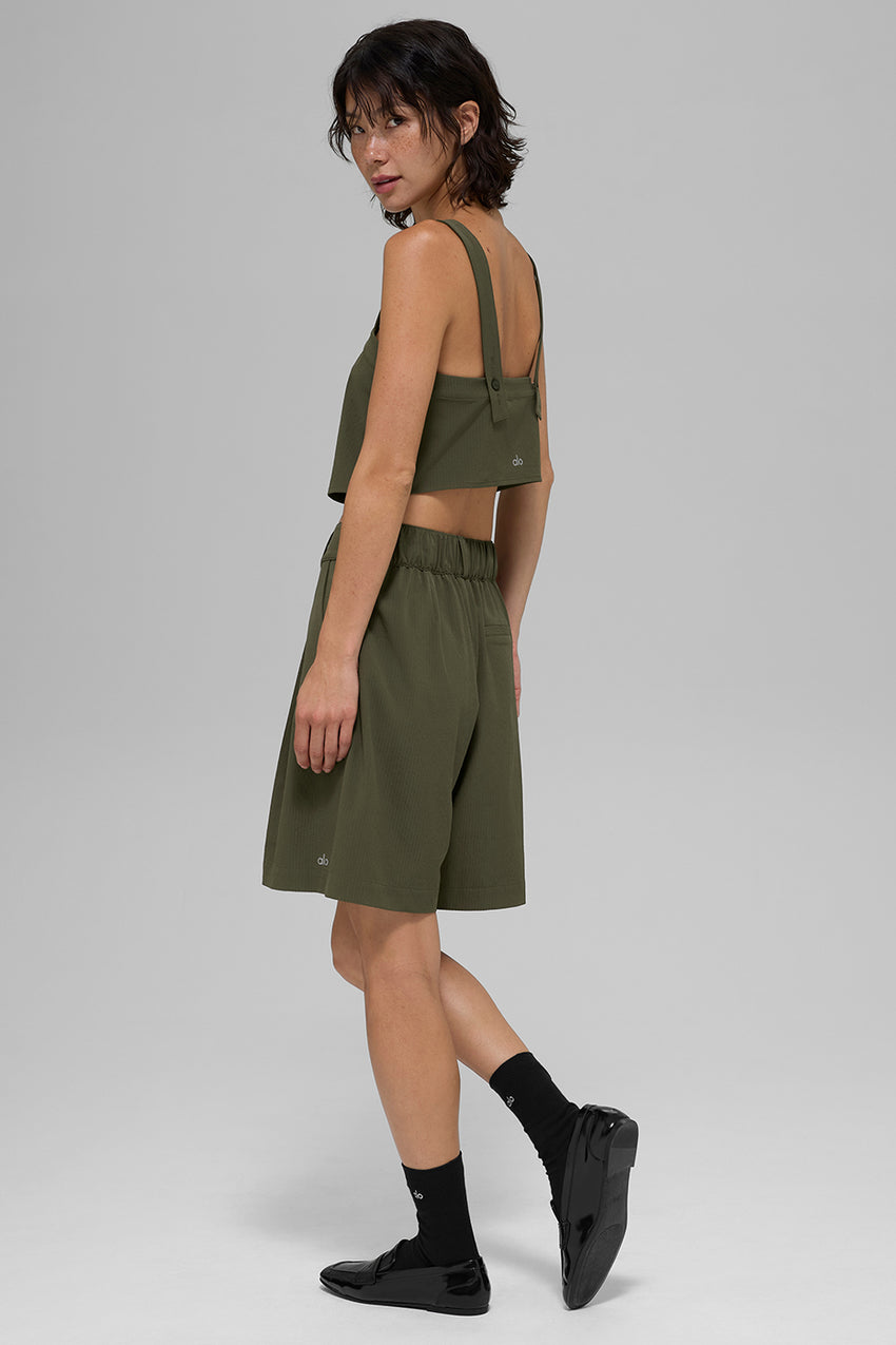 Cropped Dreamscape Tank - Black
