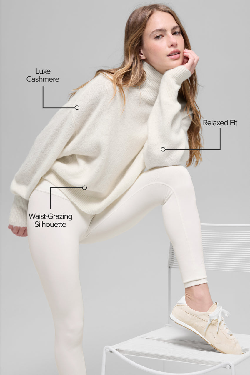 Cashmere New Class Turtleneck Sweater - Ivory
