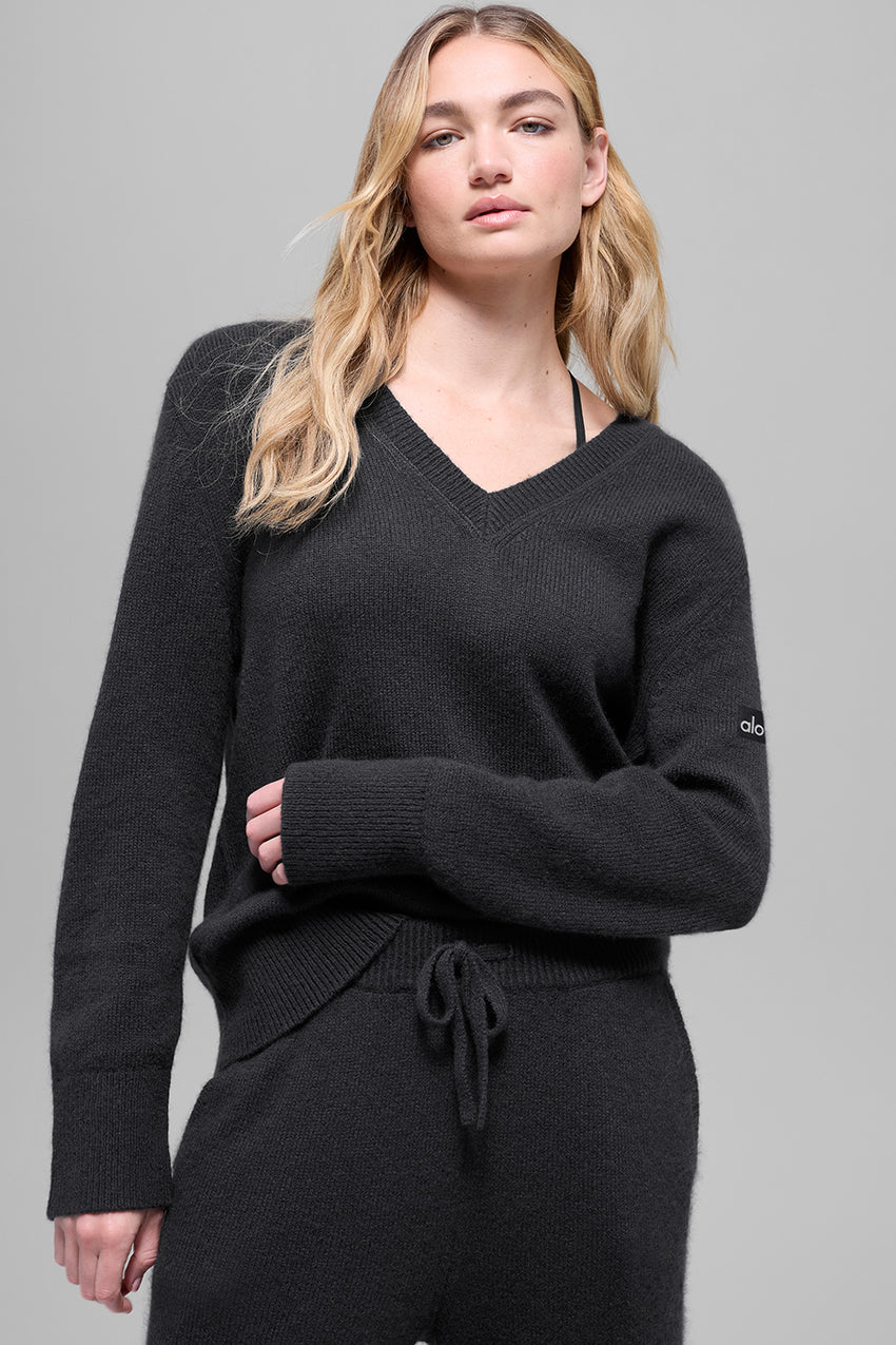 Cashmere New Class Oversized V-Neck Sweater - Ivory