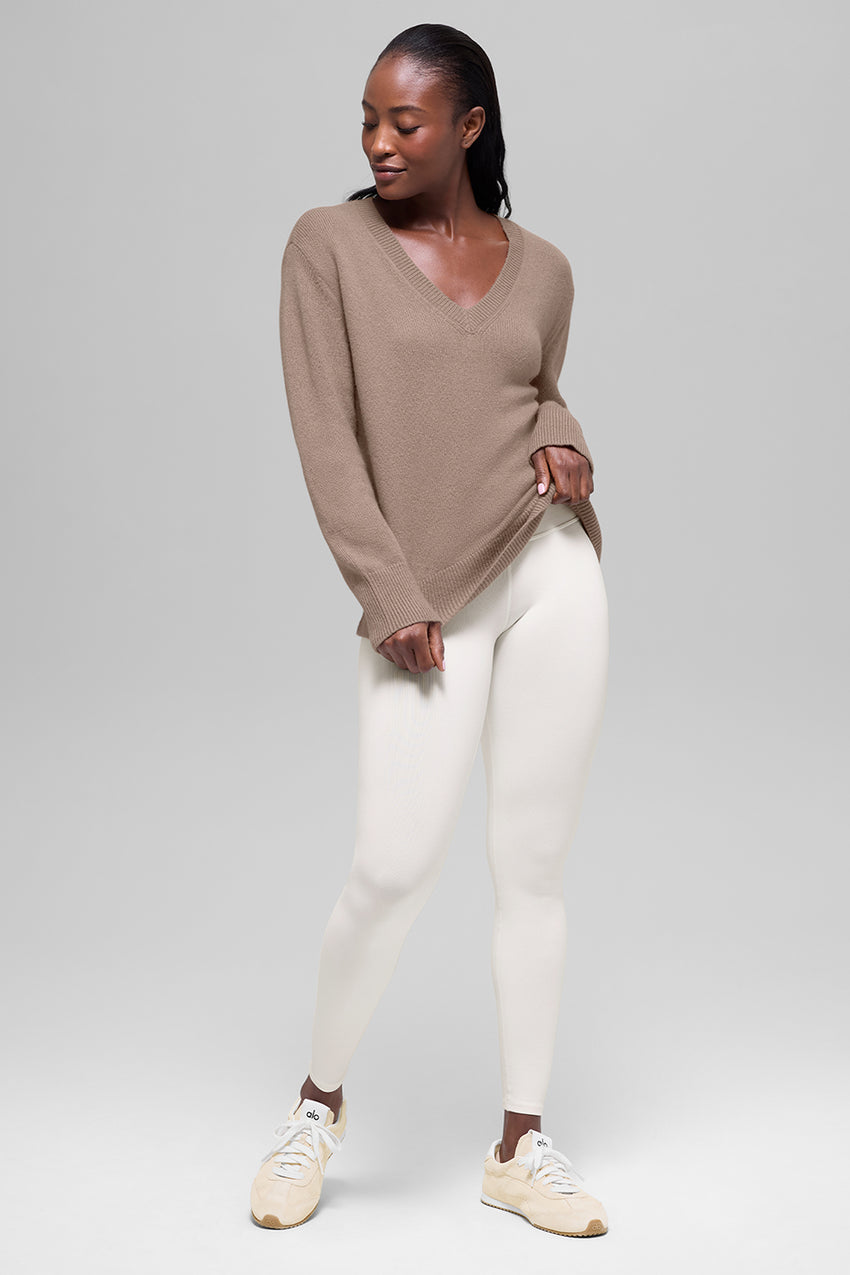 Cashmere New Class Oversized V-Neck Sweater - Ivory