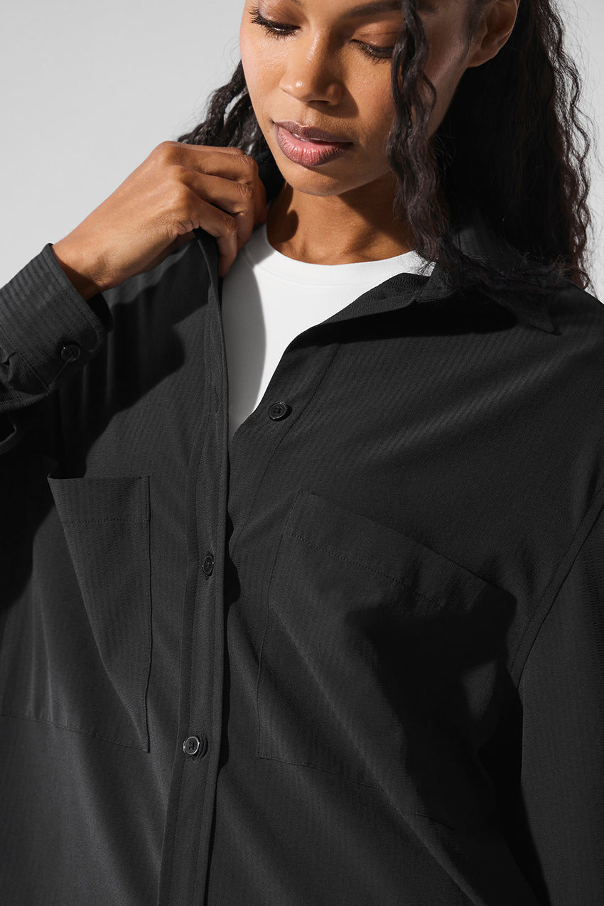 Dreamscape Button Down Long Sleeve - White