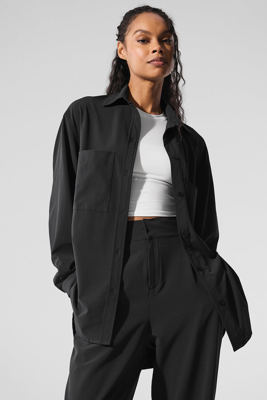 Dreamscape Button Down Long Sleeve - White