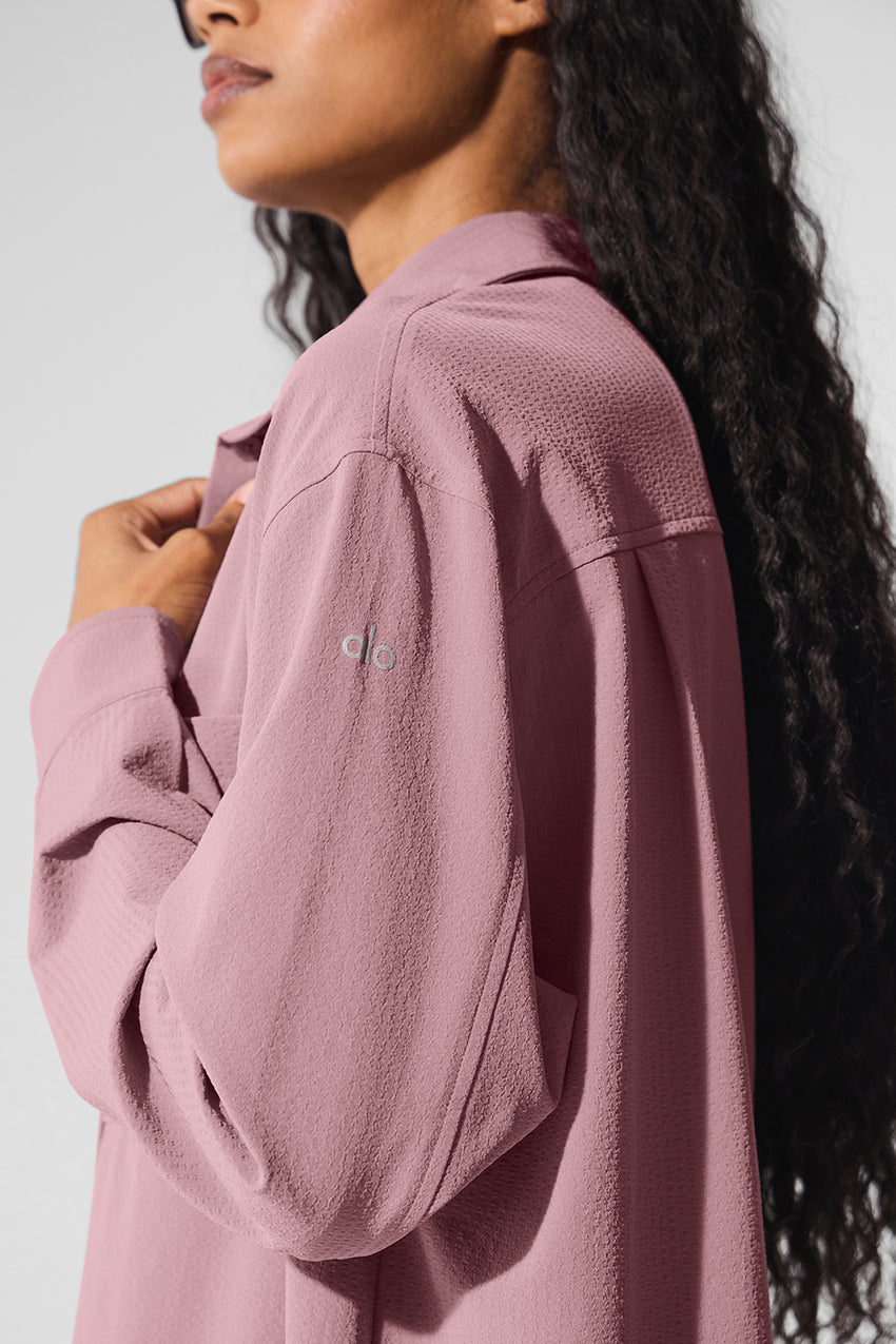 Dreamscape Button Down Long Sleeve - White