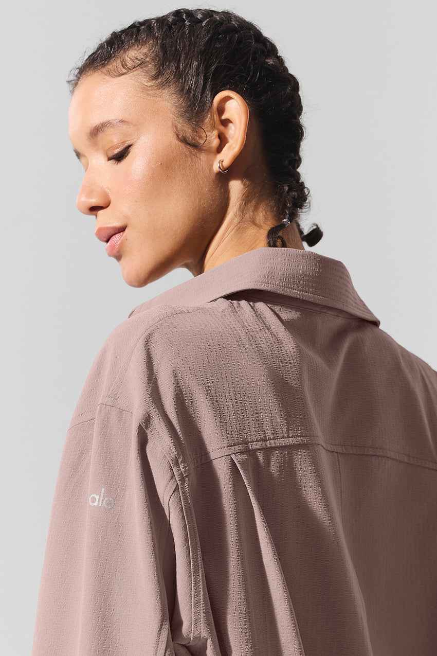 Dreamscape Button Down Long Sleeve - White