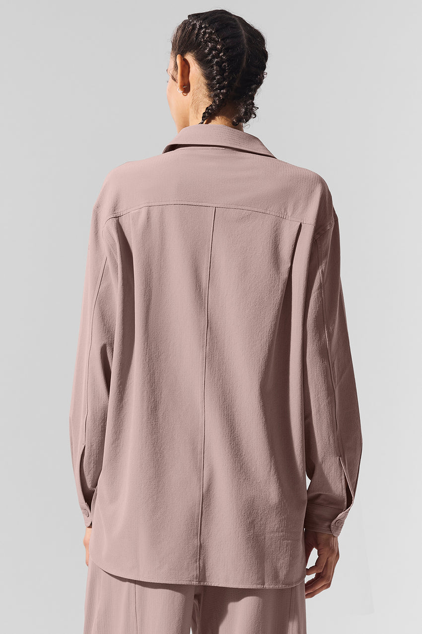 Dreamscape Button Down Long Sleeve - White