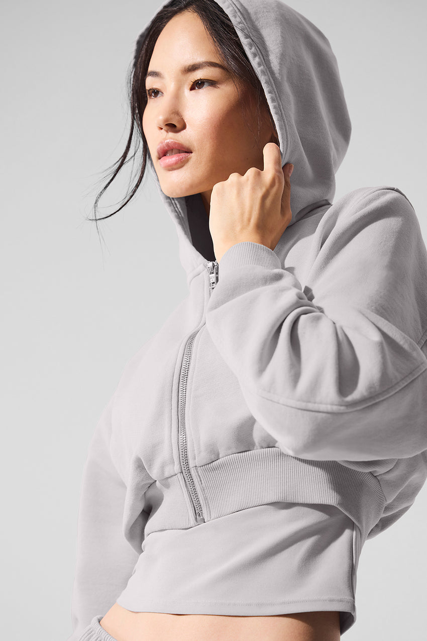 Sweet Escape Zip Up Hoodie - Black