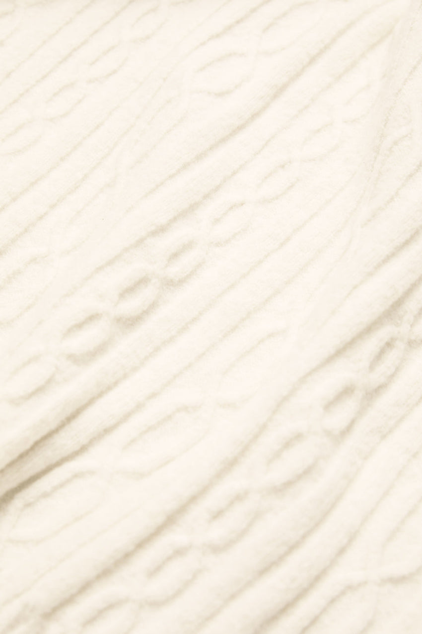 Cable Knit Winter Bliss Hoodie - Athletic Heather Grey