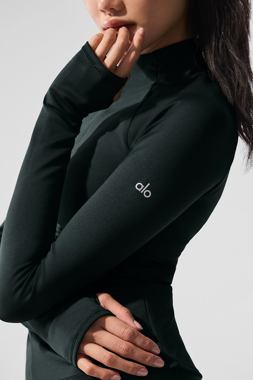 Airlift Winter Warm 1/4 Zip Long Sleeve - Black