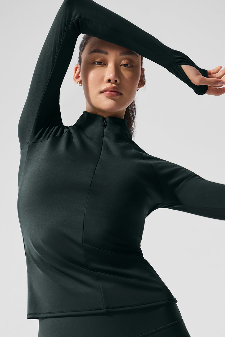 Airlift Winter Warm 1/4 Zip Long Sleeve - Black