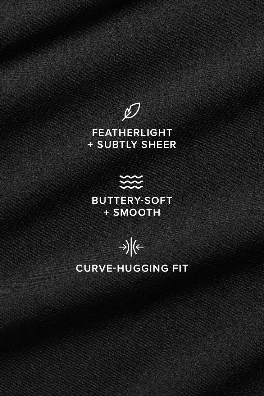Asymmetric Sheer Glow Long Sleeve - Ivory