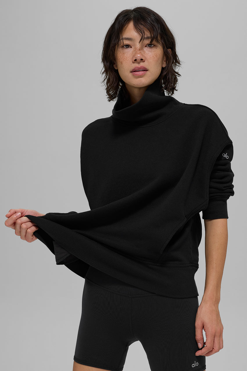 Hazy Mock Neck Pullover - Athletic Heather Grey