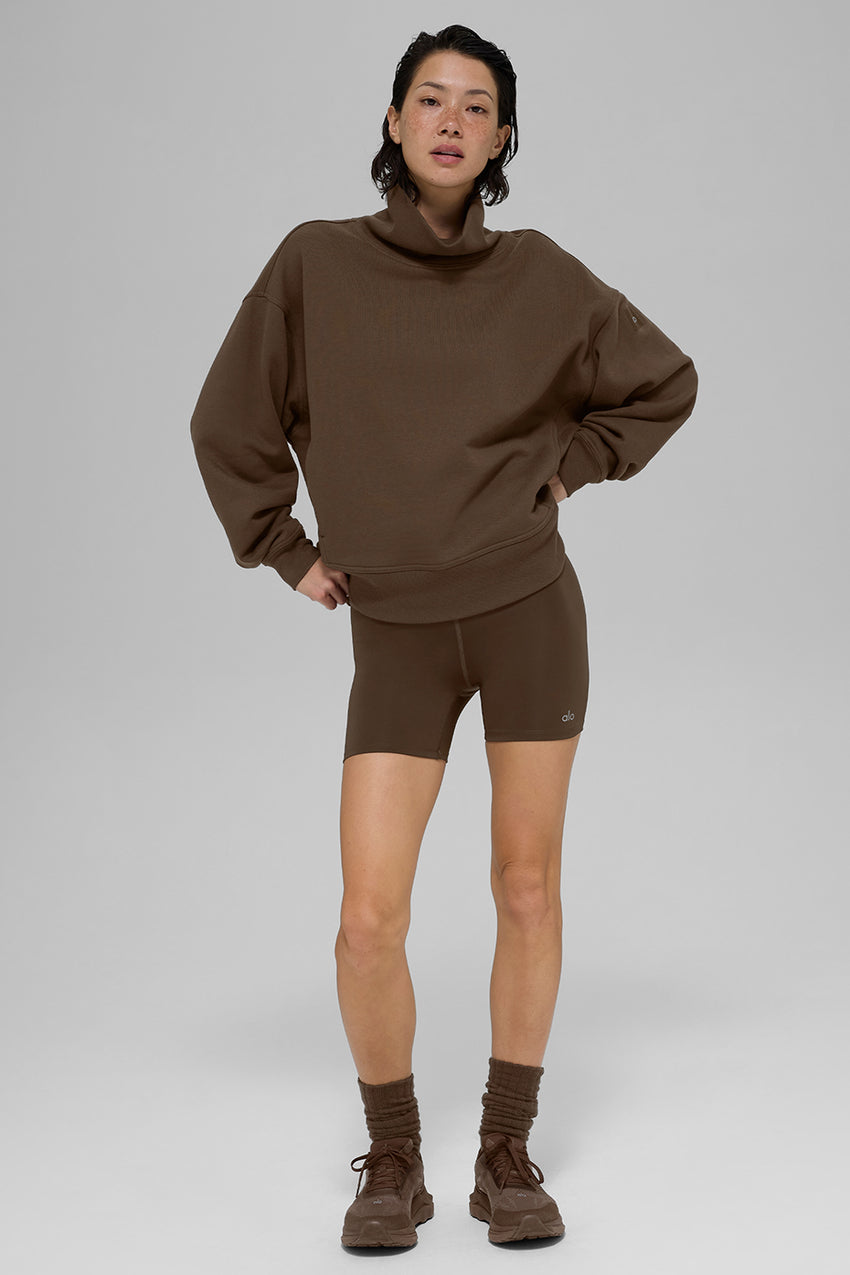 Hazy Mock Neck Pullover - Athletic Heather Grey
