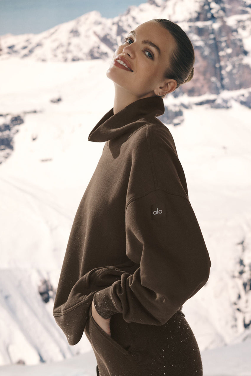 Hazy Mock Neck Pullover - Athletic Heather Grey