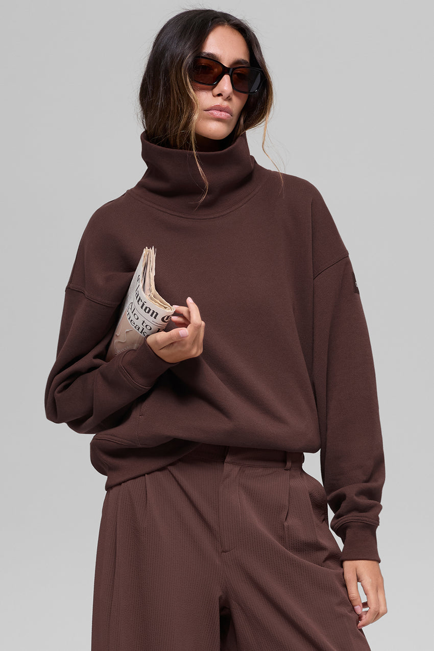 Hazy Mock Neck Pullover - Athletic Heather Grey