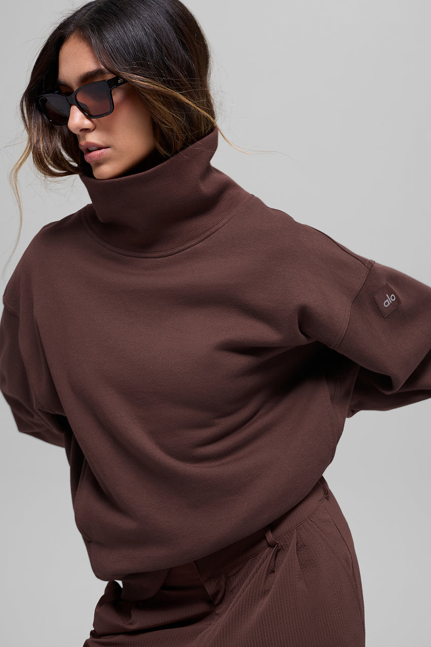 Hazy Mock Neck Pullover - Athletic Heather Grey